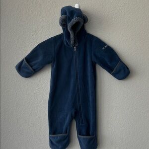 Columbia Dark Blue Kids Footed One Piece bunting suit size 6-12 months